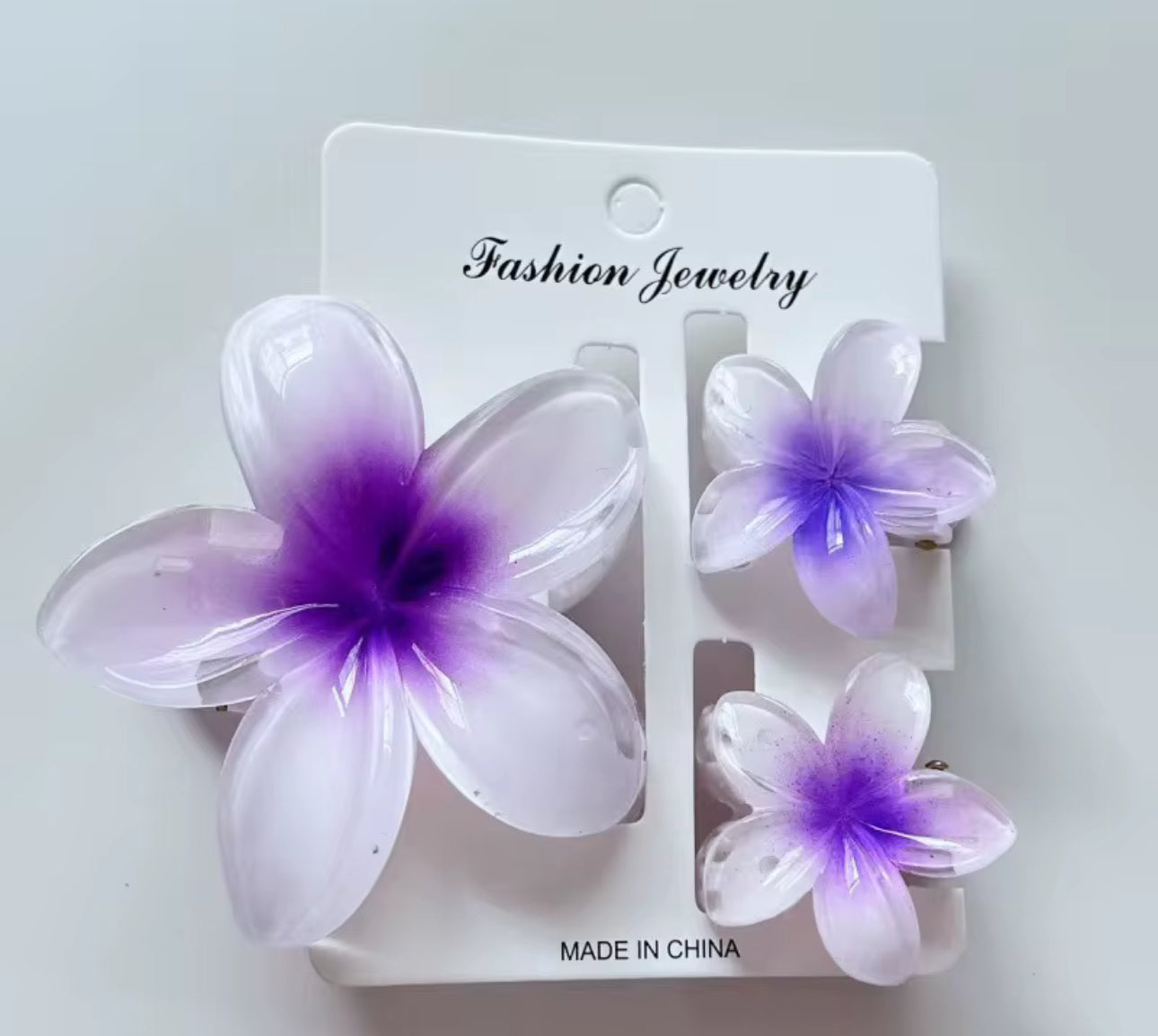 3 Piece Hawaiian Claw Clips