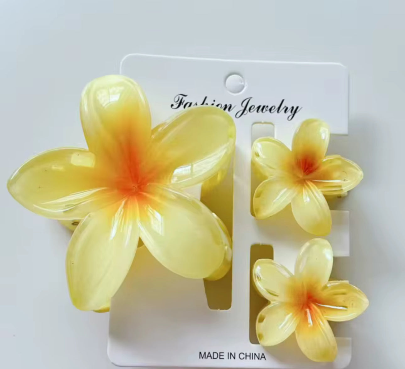 3 Piece Hawaiian Claw Clips